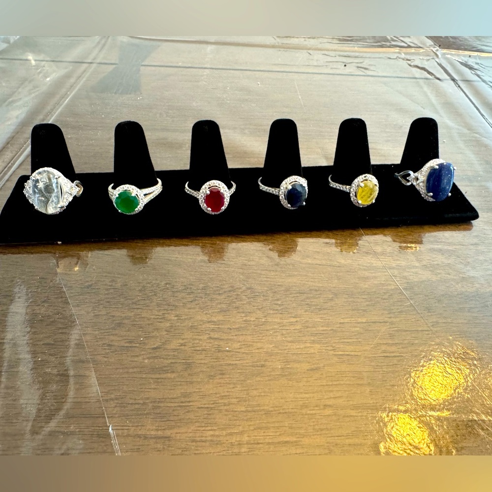 100% Real Gemstone Rings